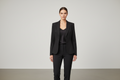 Autonomy Black With Silver Threads Collared Blazer Jacket Size 10