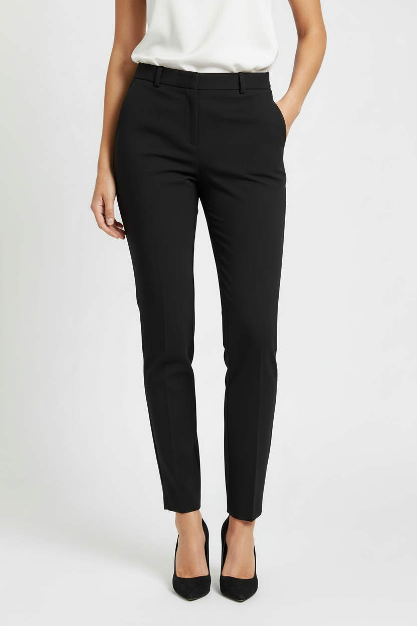 Atmosphere Black Smart Tailored Slim Fit Trousers Size 12 Short