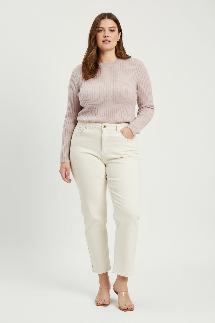 Topshop Premium Mom Style White Jeans Size Waist 36 Inches Length 32
