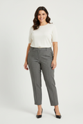 Marks & Spencer Grey Houndstooth Pattern Smart Ankle Trousers Size 16