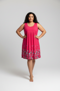 Unbranded Sleeveless Knee Length Pink Summer Dress Size XXL