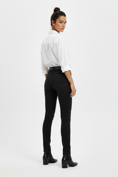 Jack & Jones JJXX Slim High Waist Black Mom Style Jeans Size W30 L32
