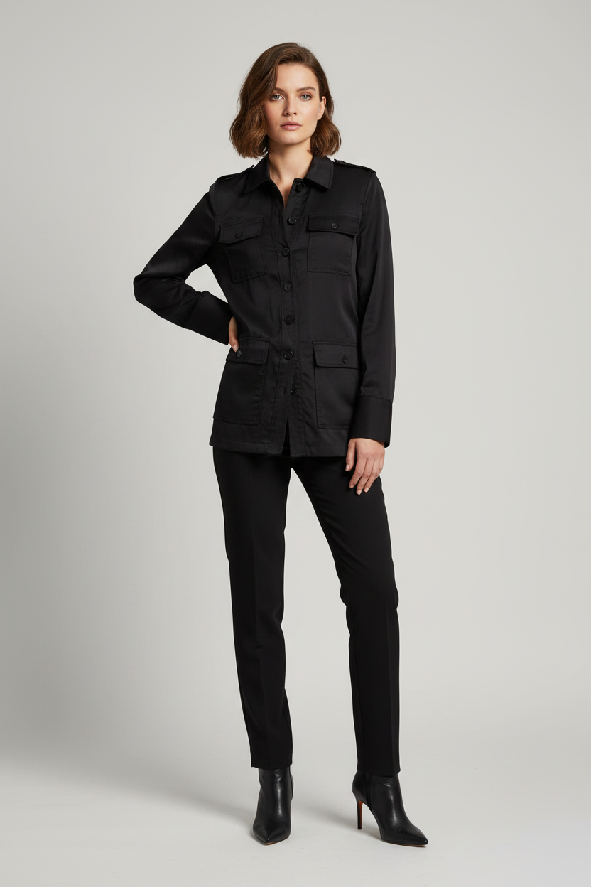 Women's Udressy Long Sleeve Collared Blouse Button-Up Shirt New Size S