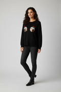 Women's New Look Long Sleeve Christmas Pudding Knitted Jumper New Size L