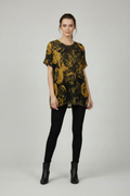 Apricot Short Sleeve See Through Oversized Relaxed Fit Blouse Size 8