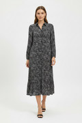 Women's New Look Long Sleeve 100% Viscose Midi Shirt Dress Size 10