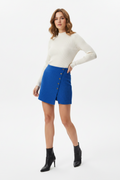 Zara Skirt Knitted Mini Skirt Back Zip Blue Brand New Size XS