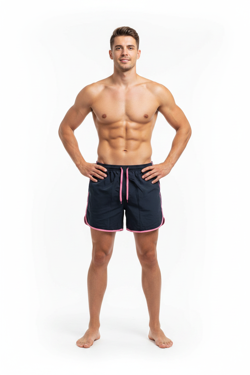 Men's Williams & Brown Navy Pink Swimming Shorts Trunks Brand New Size UK 42/44