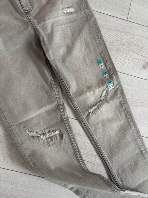 M&S The Ivy Skinny Regular Length Jeans Grey Size 14 — 14