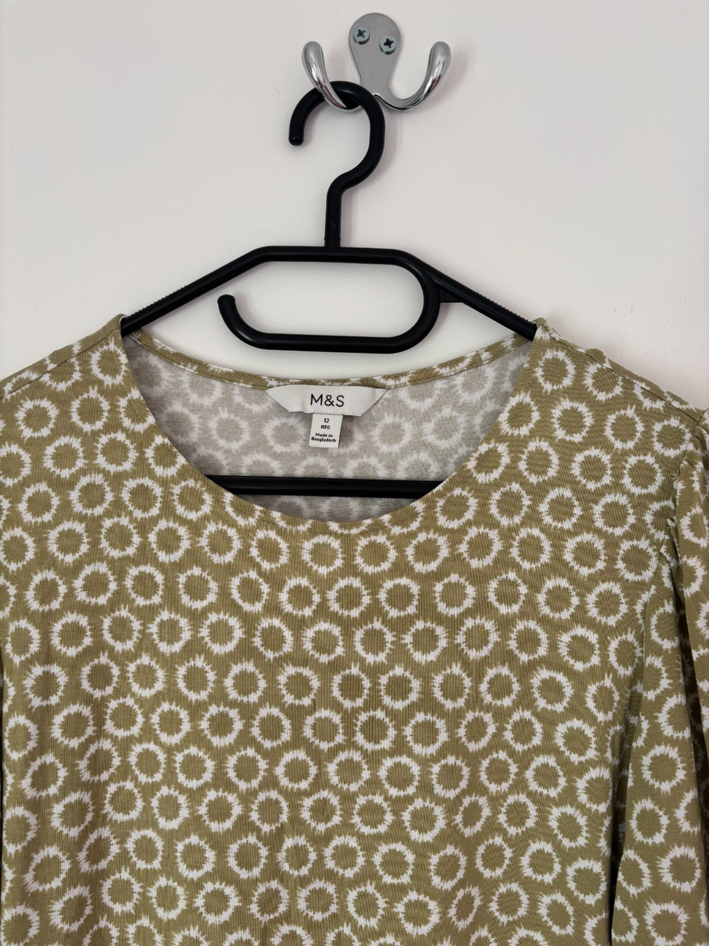 Women's Marks & Spencer Half 3/4 Sleeve Viscose Casual Dress Size 12 Regular