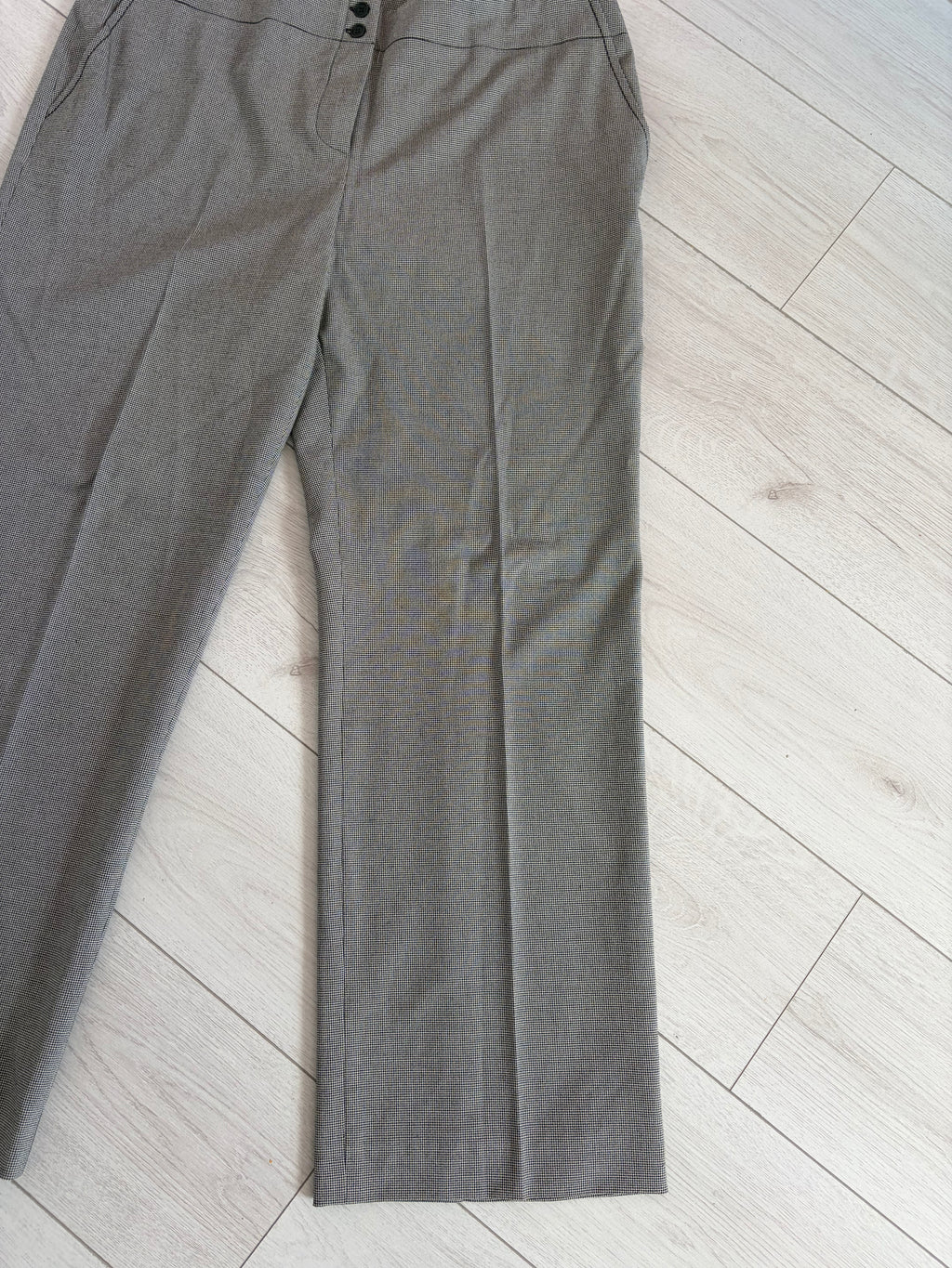 Debenhams J. Taylor Patterned Tailored Suit Style Trousers Black