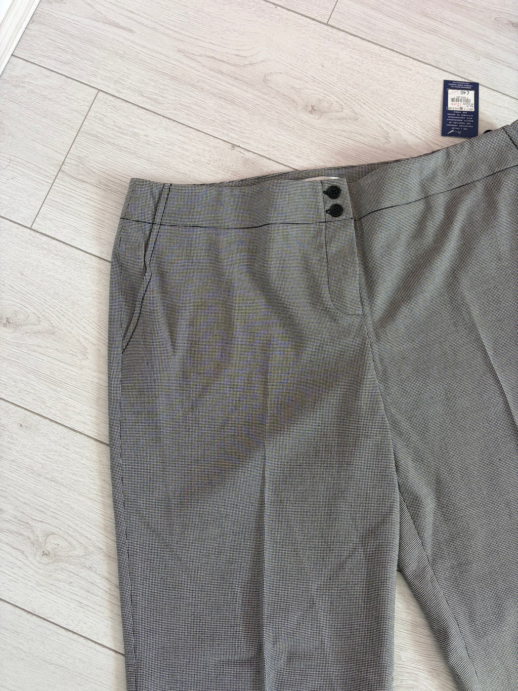 Debenhams J. Taylor Patterned Tailored Suit Style Trousers Black