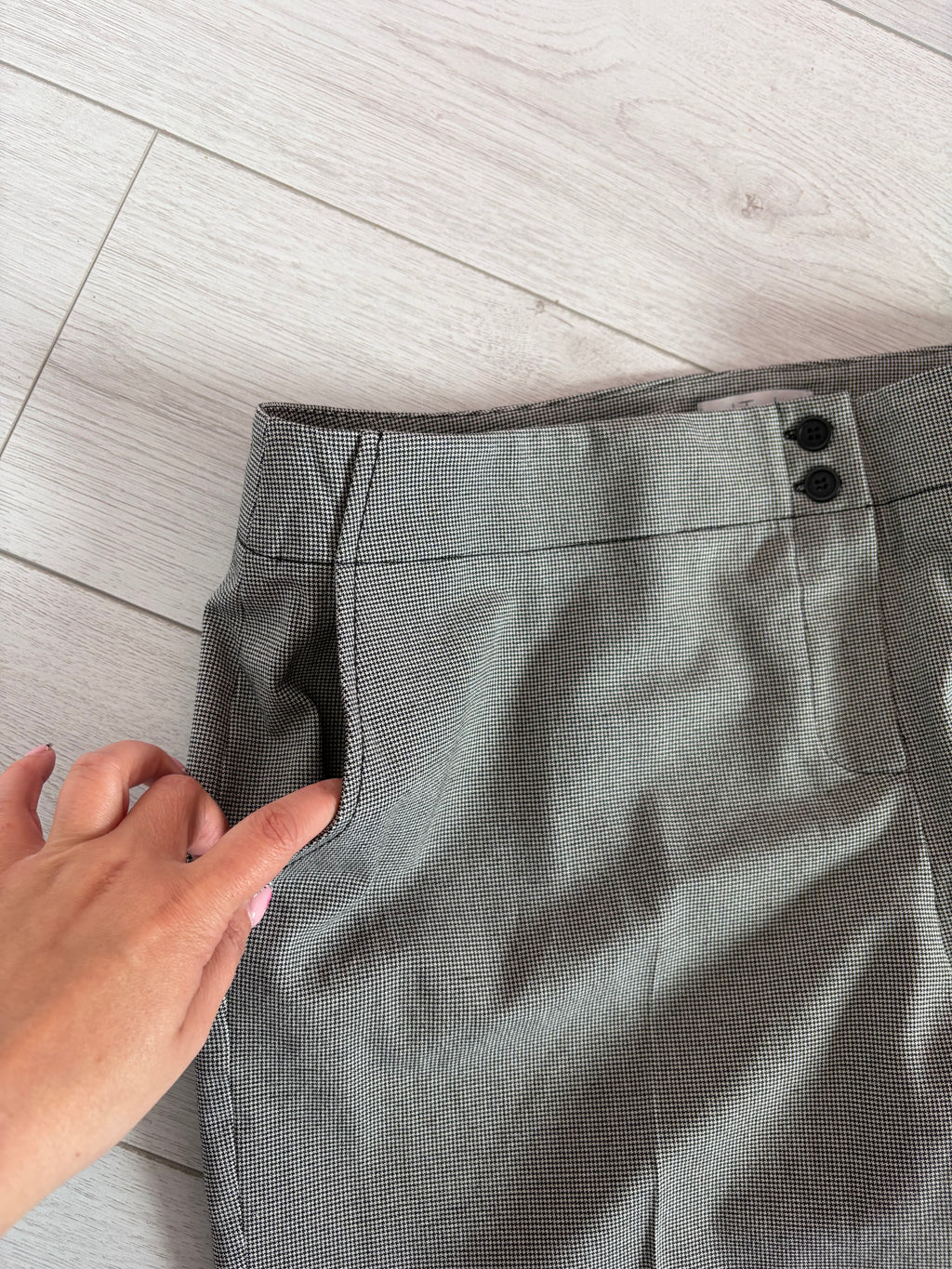 Debenhams J. Taylor Patterned Tailored Suit Style Trousers Black
