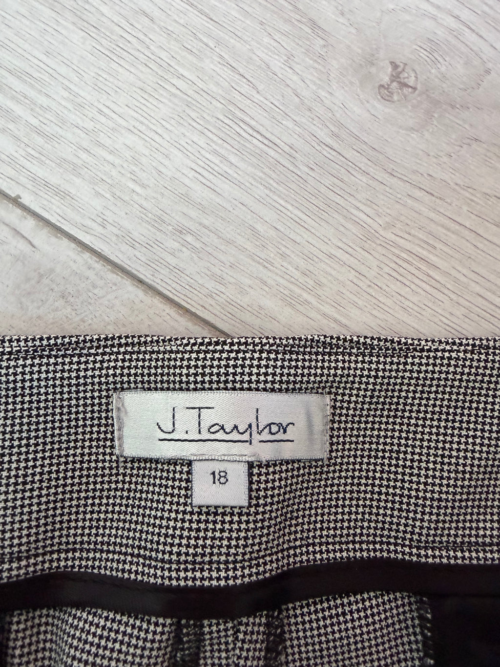 Debenhams J. Taylor Patterned Tailored Suit Style Trousers Black