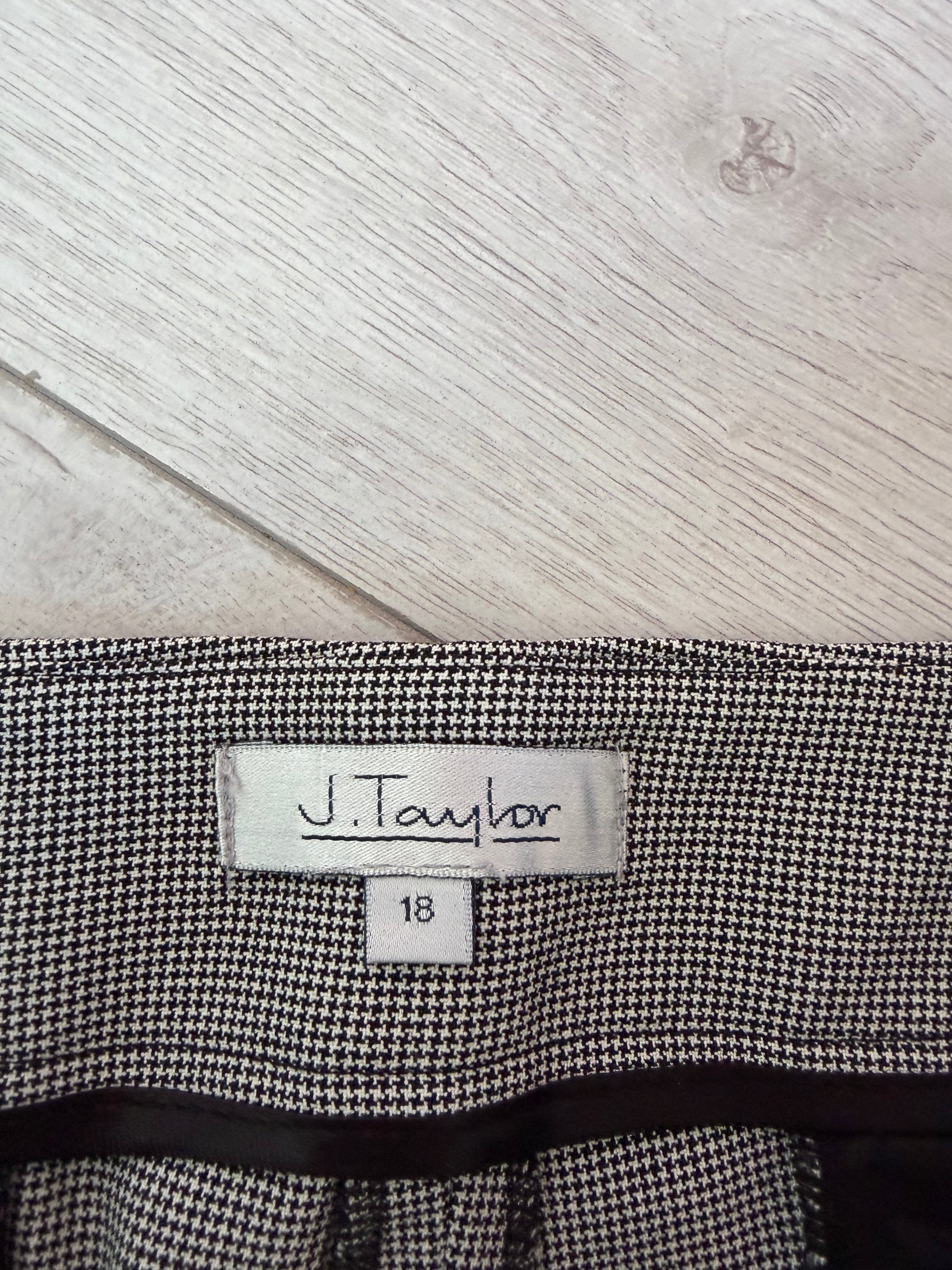 Debenhams J. Taylor Patterned Tailored Suit Style Trousers Black