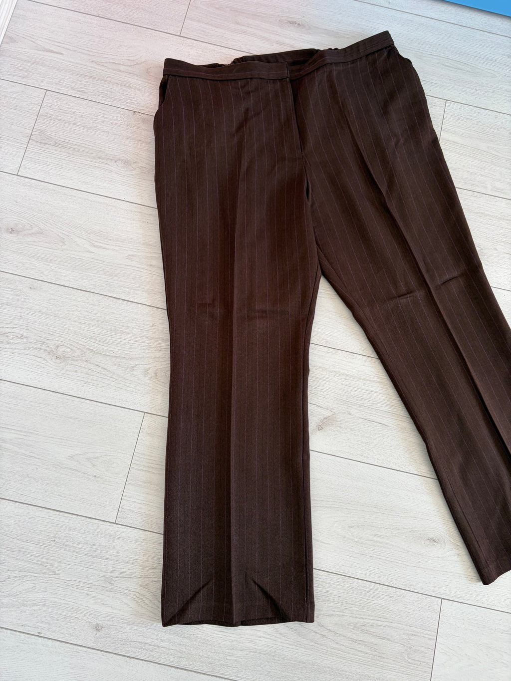 Marks & Spencer Brown Cocoa Straight Leg Tailored Trousers