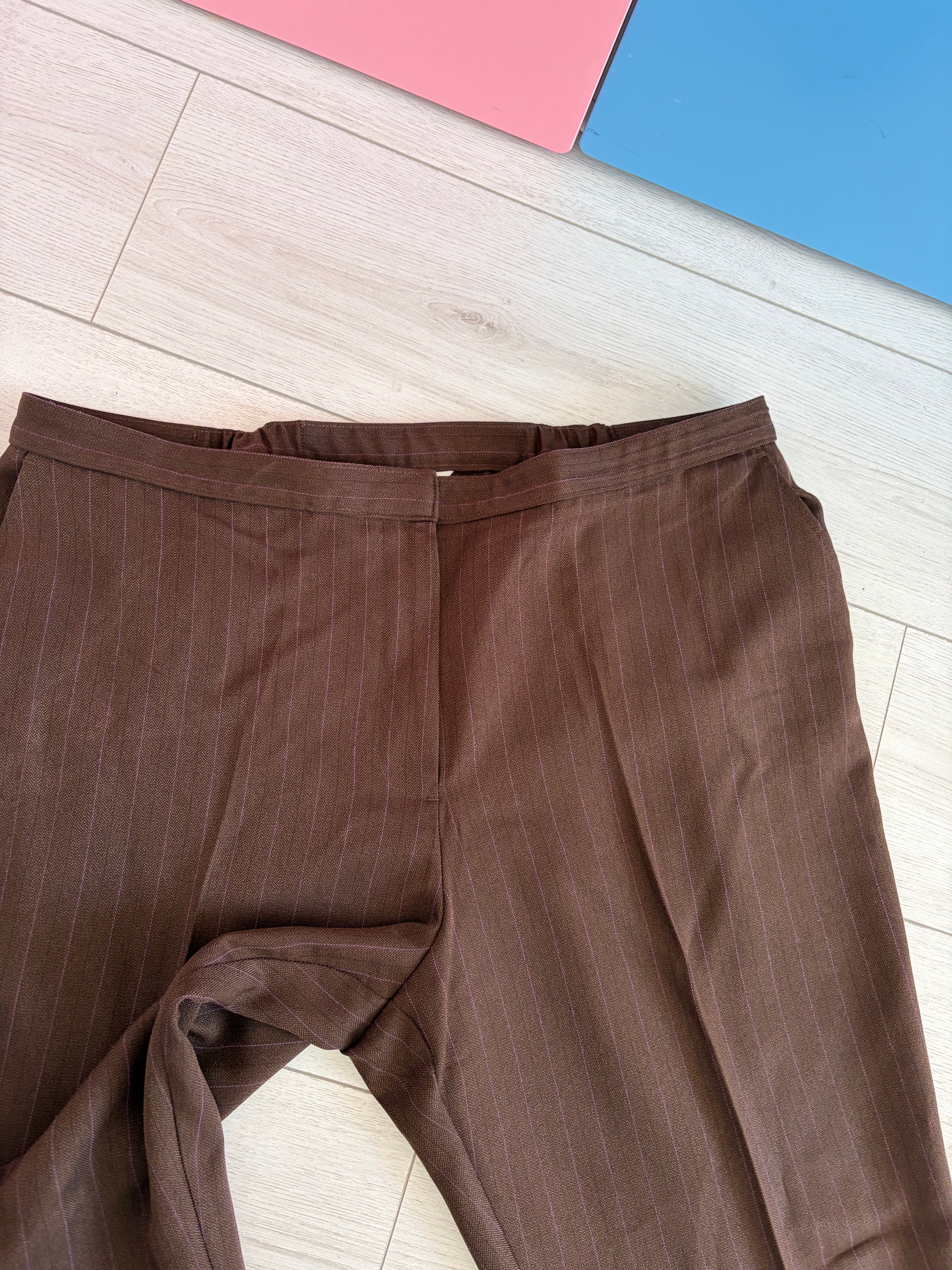 Marks & Spencer Brown Cocoa Straight Leg Tailored Trousers