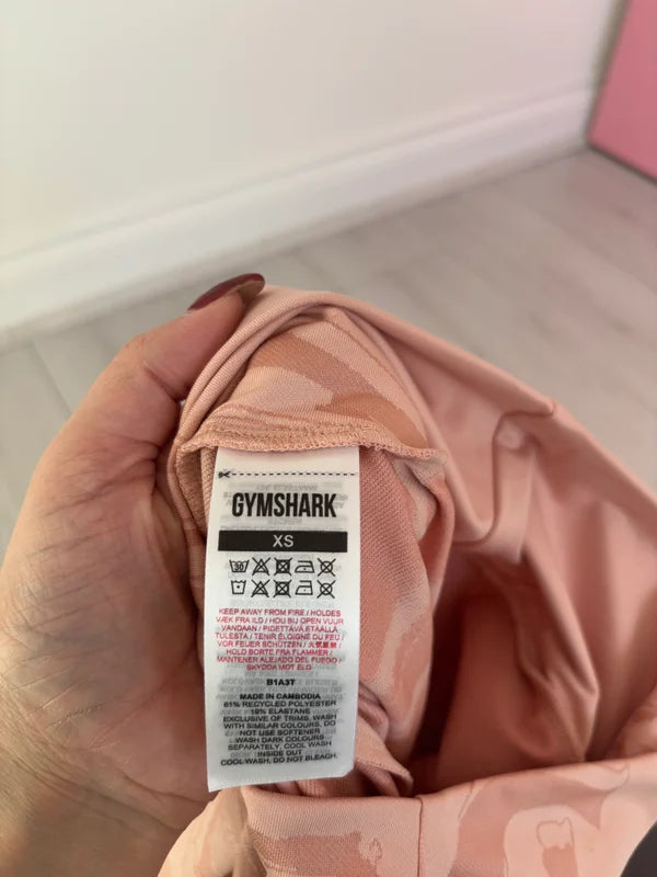Gymshark Activewear Leggings Trousers Pink Patterned Size XS
