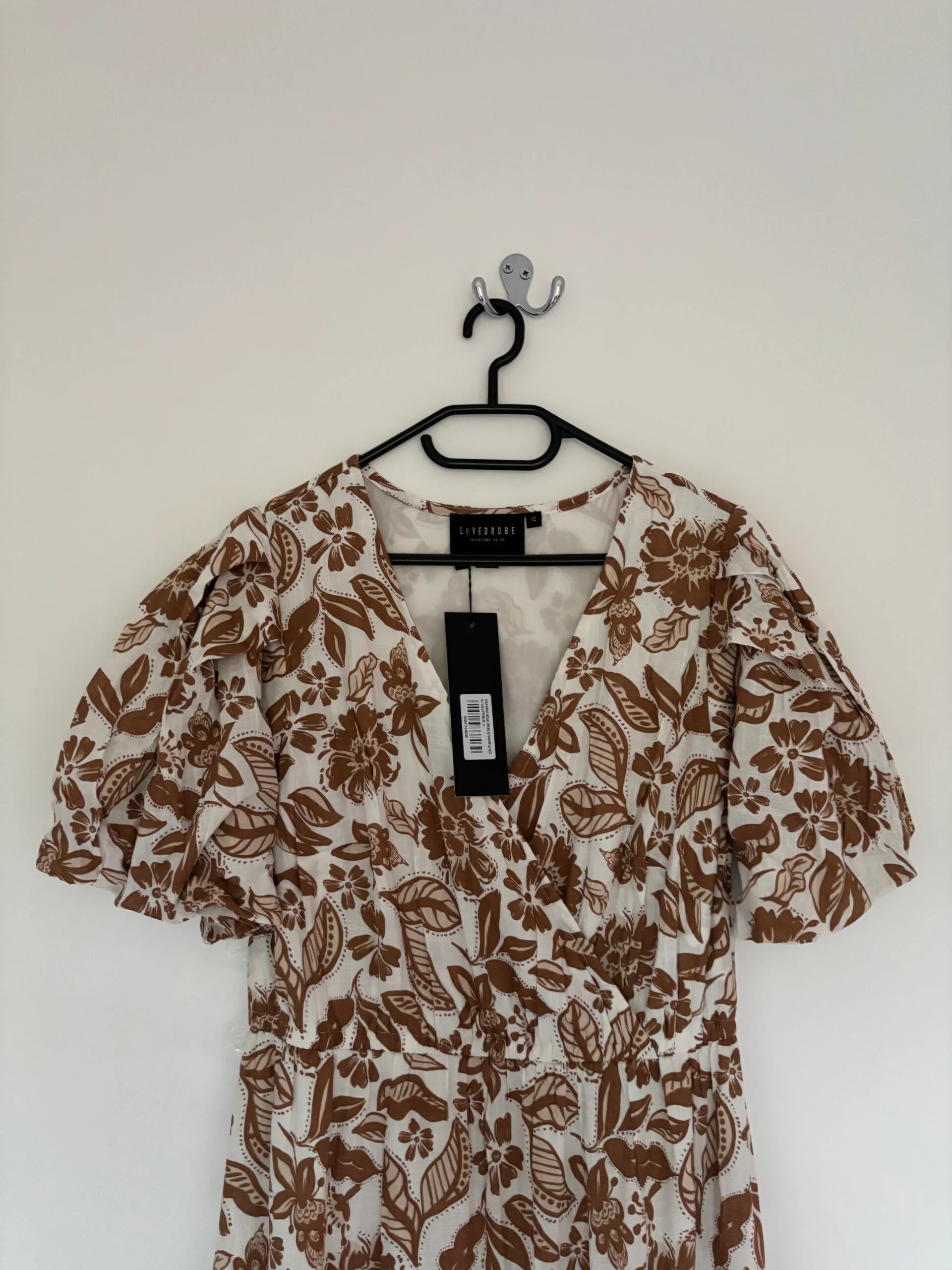 Lovedrobe Faux Wrap Midaxi Dress With Ruffle Hem Size 12