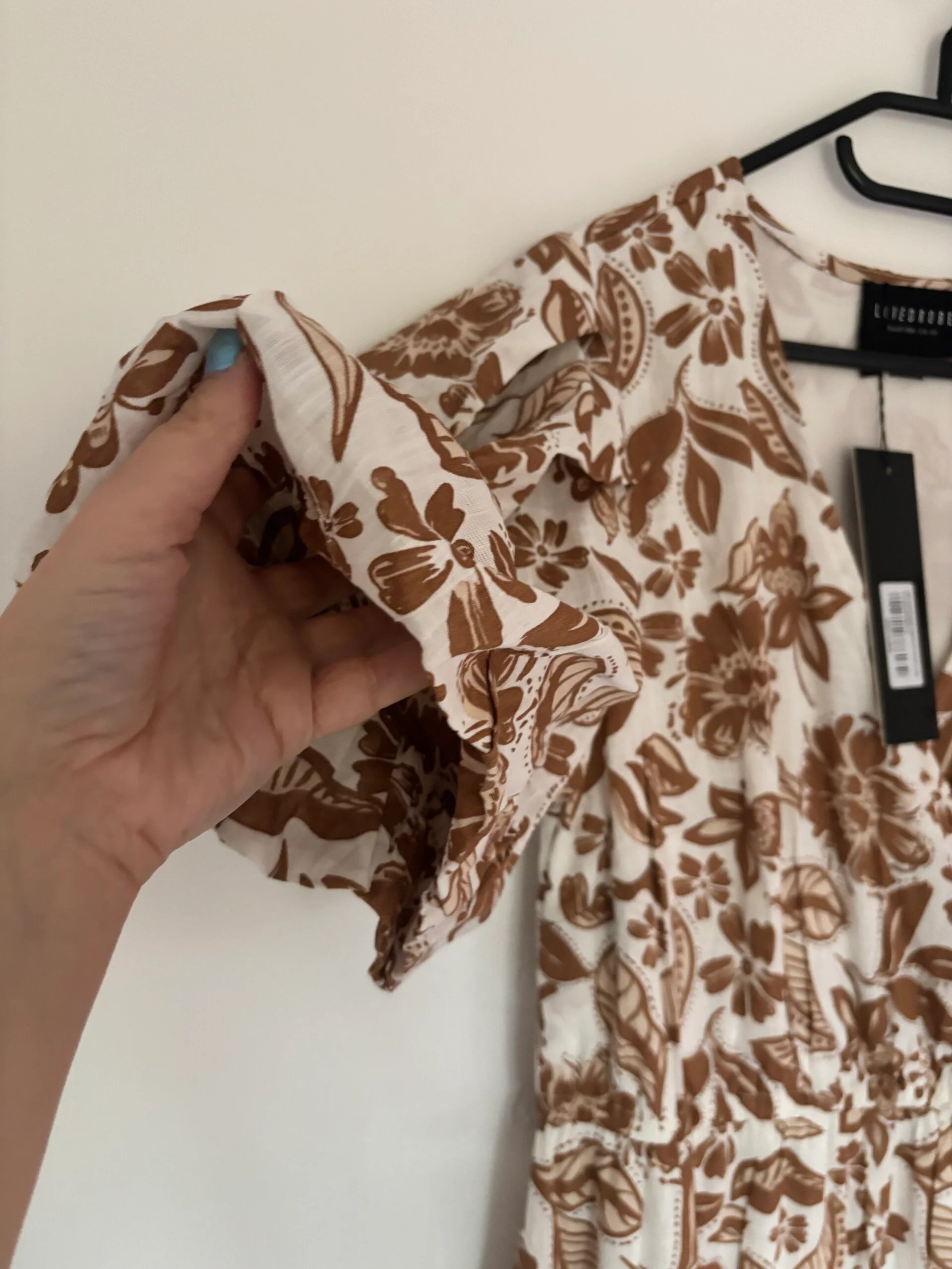 Lovedrobe Faux Wrap Midaxi Dress With Ruffle Hem Size 12