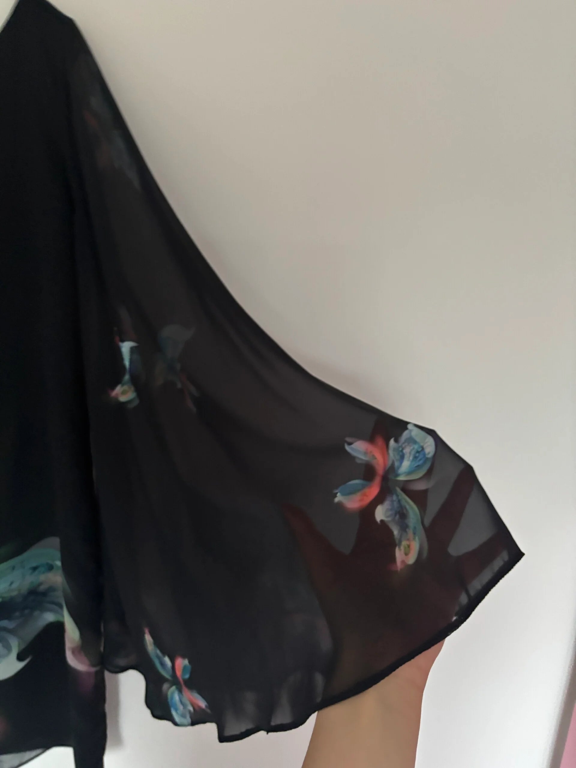 Sapphire for Wallis One Flare Sleeve Chiffon Style Occasion Dress Size 12