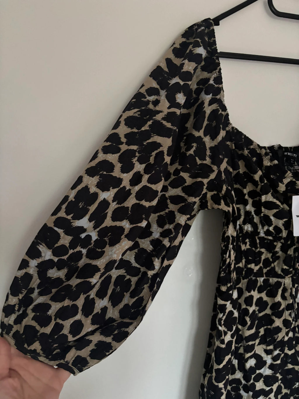 Whistles 3/4 Sleeve Leopard Spot Wide Ankle Leg Jumpsuit Size 12