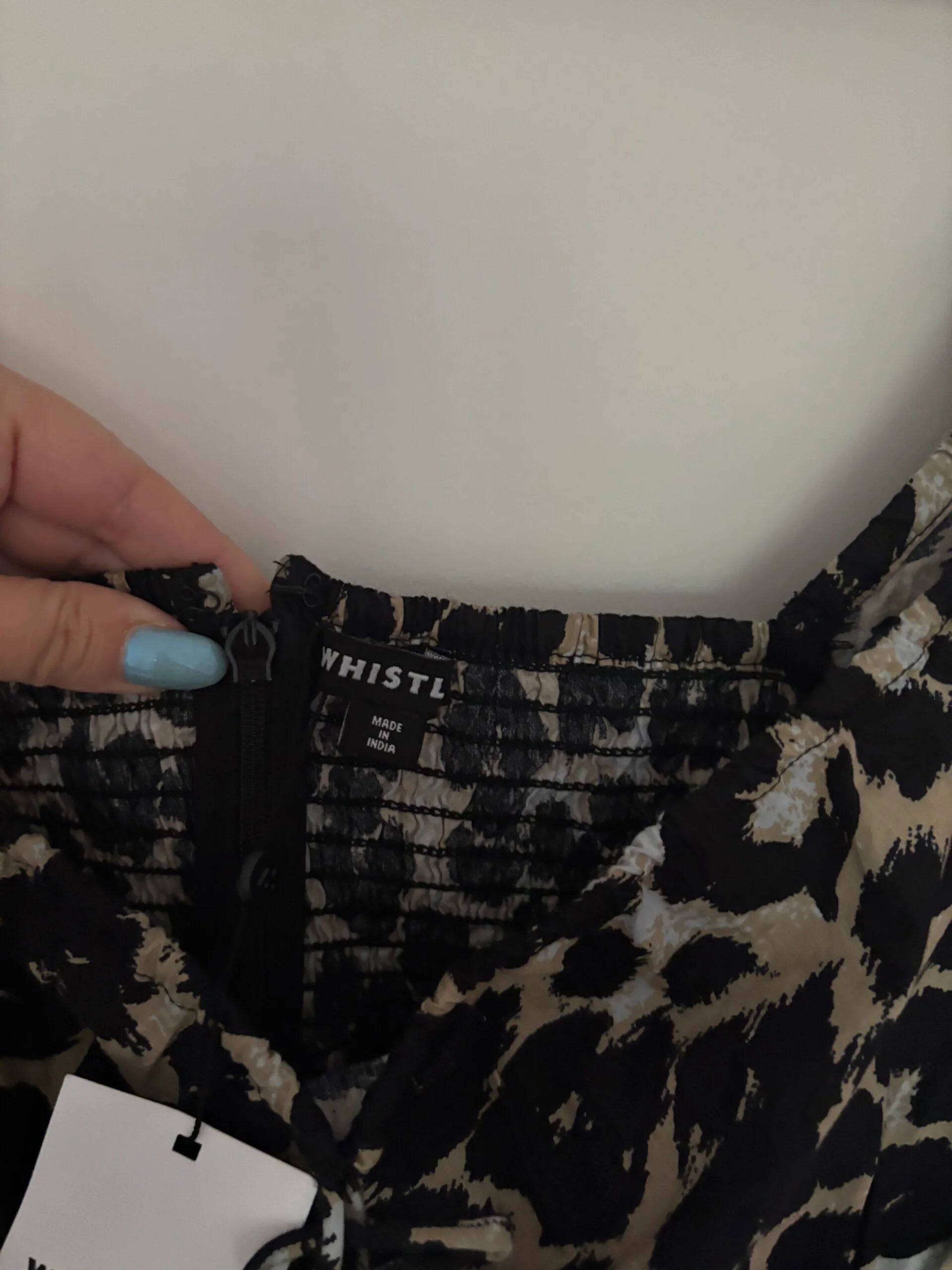 Whistles 3/4 Sleeve Leopard Spot Wide Ankle Leg Jumpsuit Size 12