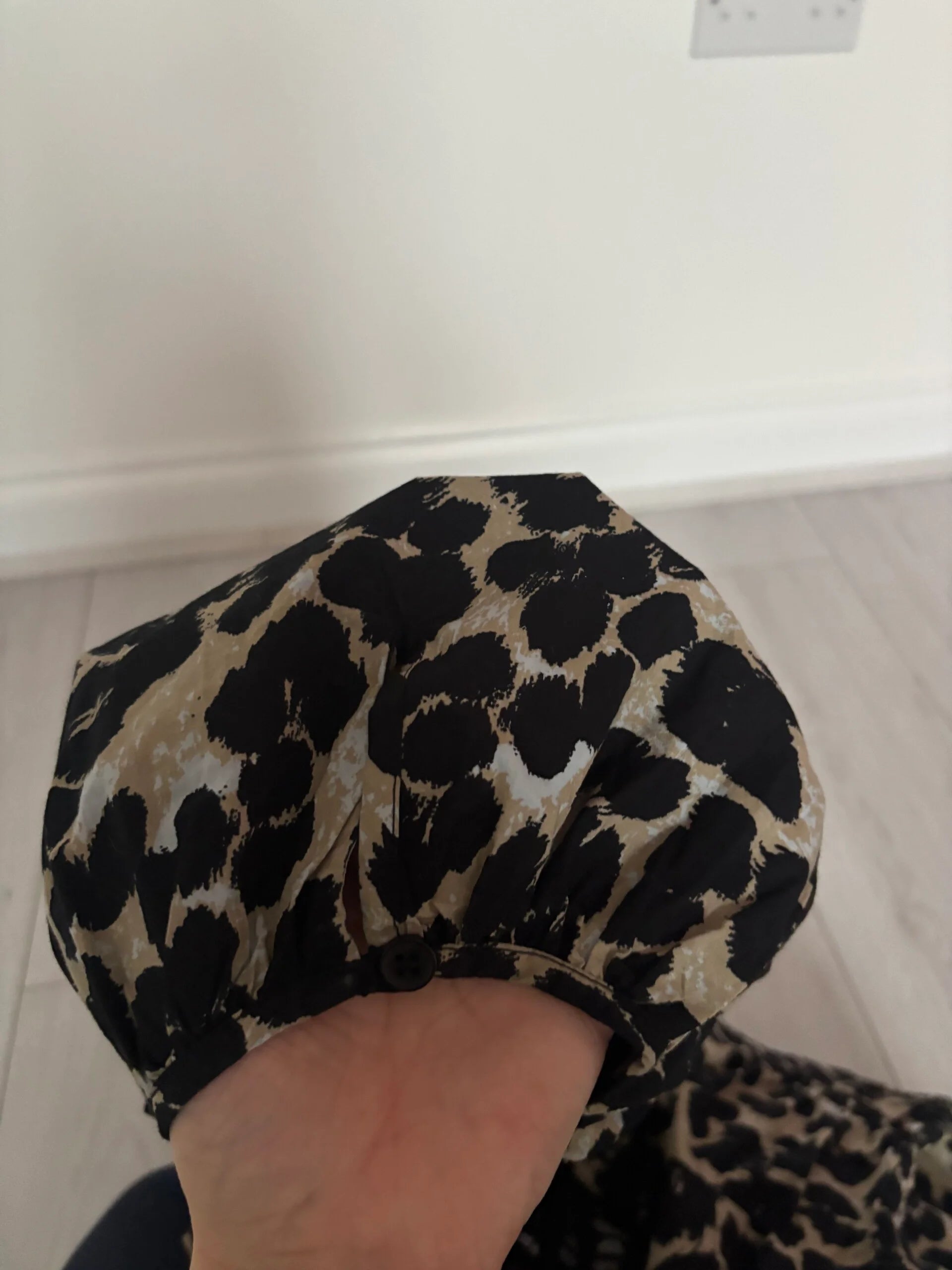 Whistles 3/4 Sleeve Leopard Spot Wide Ankle Leg Jumpsuit Size 12